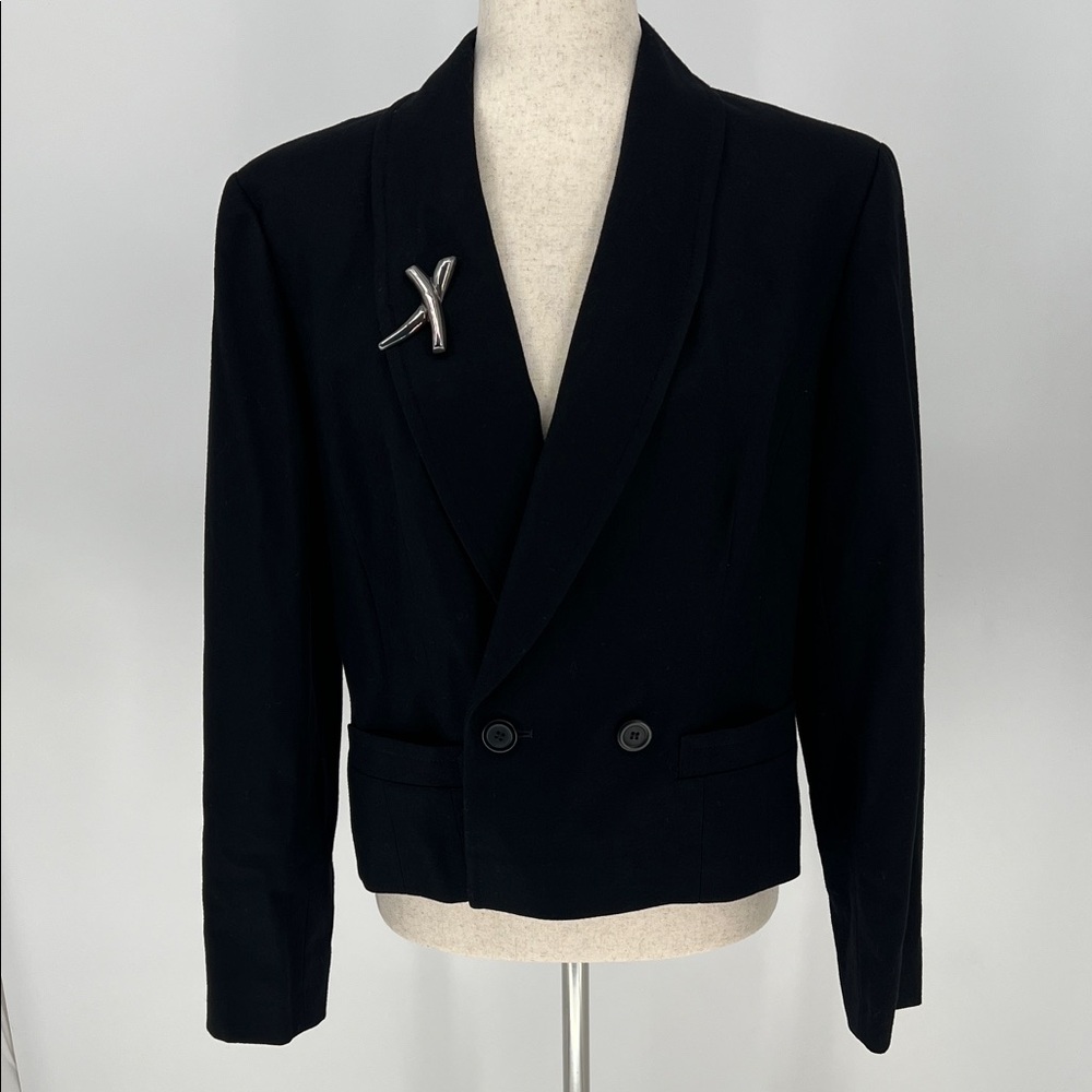 Pendleton Double-Breasted Black Virgin Wool Blazer Women’s 12